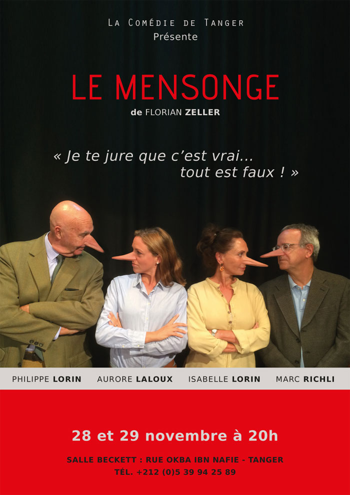 Résultat de recherche d'images pour "le mensonge piece de théâtre tanger"