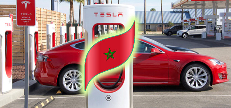 Tesla installe ses premiers superchargeurs à Al Houara Tanger.