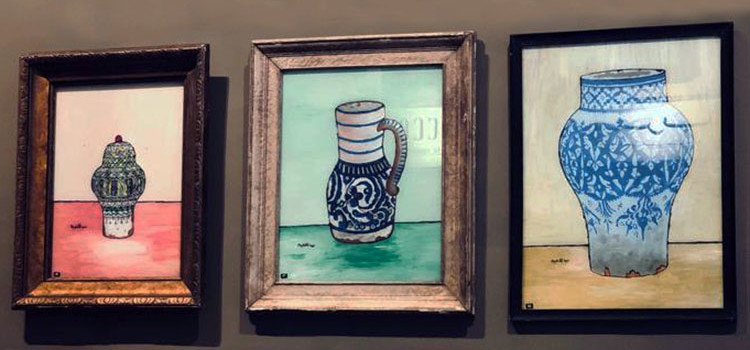 Peintures sous-verre du tangérois Abdellatif Ben Najjem. Peintures sous-verre du tangérois Abdellatif Ben Najjem.