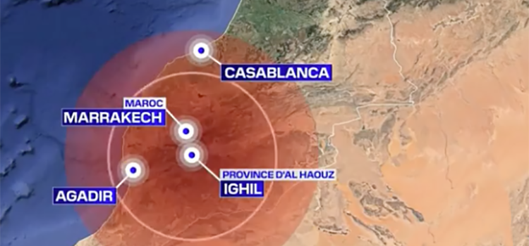 Séisme du 8 septembre. Toutes nos pensées émues pour nos amis Marocains.