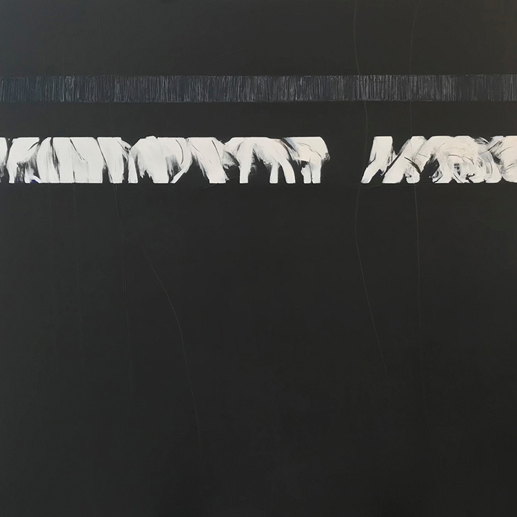 tanger-experience - le web magazine de Tanger - Ahlam Lemseffer Mahla à la Galerie Delacoix de Tanger Technique mixte sur toile 150 x 150 cm